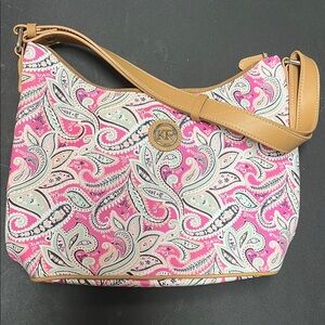 Kim Rogers Pink Paisley Shoulder Bag